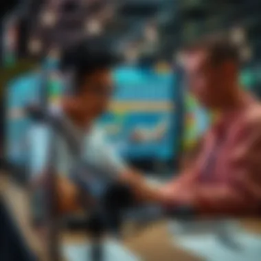 Insightful Race Data Analysis A visual depiction of players analyzing race data and making informed decisions.