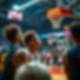 Dynamic basketball game atmosphere