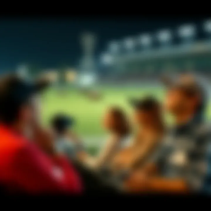 Fans Engaged in the Race Excited fans watching a horse race