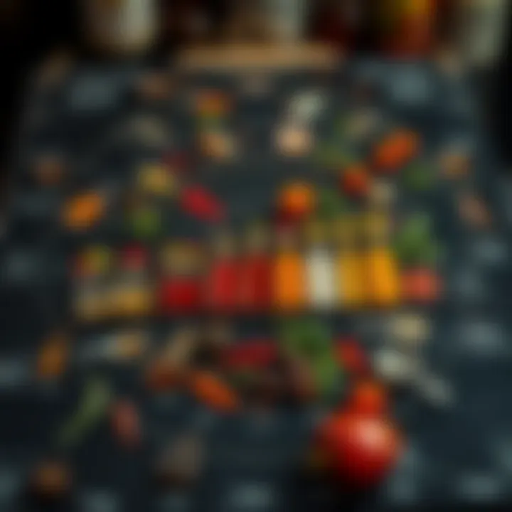 The Historical Journey of Sauces Through Time An intricate diagram illustrating the historical evolution of sauces across civilizations.