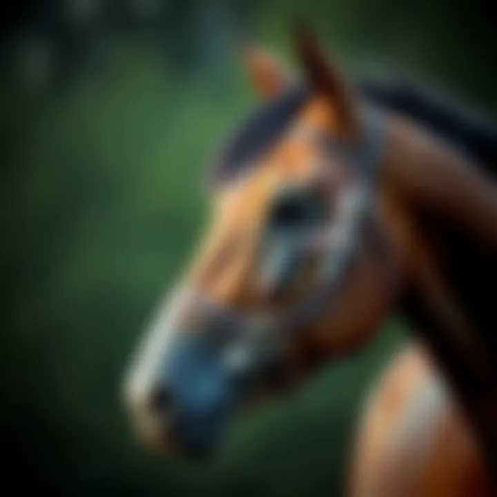 An elegant depiction of horse anatomy highlighting its unique physiological traits