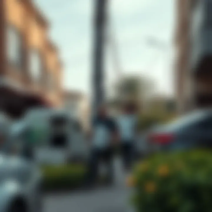 A serene neighborhood with a lottery advertisement poster