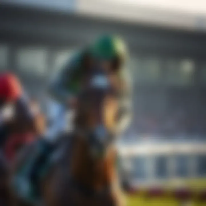 A jockey in action during a horse race