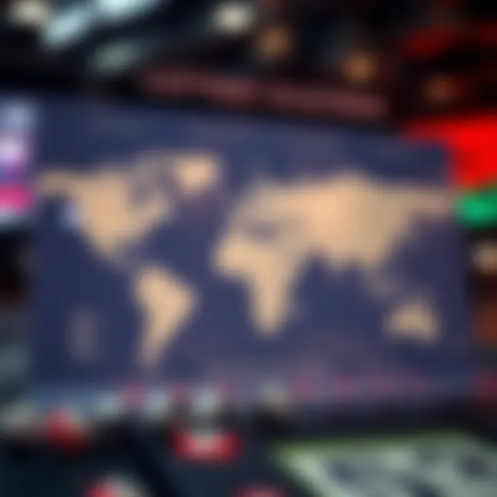 Map illustrating global lottery systems