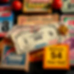 Historical lottery tickets showcasing diverse designs