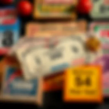 Historical lottery tickets showcasing diverse designs