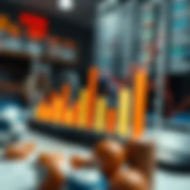 A bar graph representing statistical analysis and trends