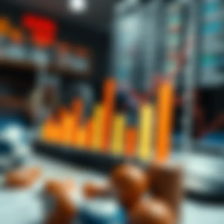 A bar graph representing statistical analysis and trends