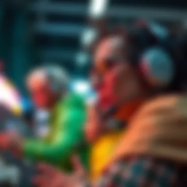 A conceptual illustration depicting social impact of lottery winnings