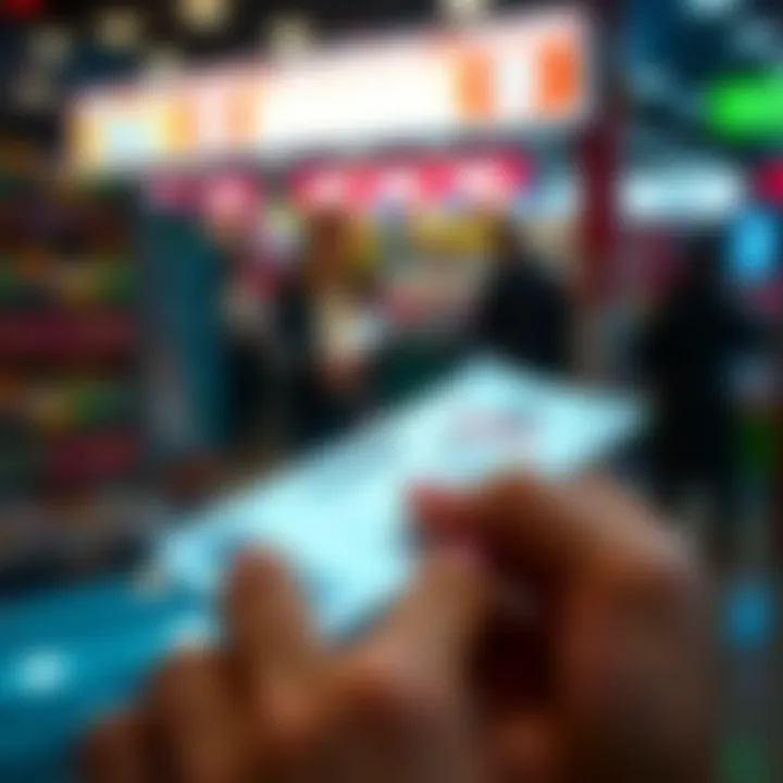 A digital representation of a lottery ticket being purchased online