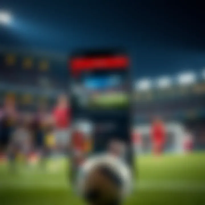 An overview of sports betting features available in the mobile app, emphasizing variety.