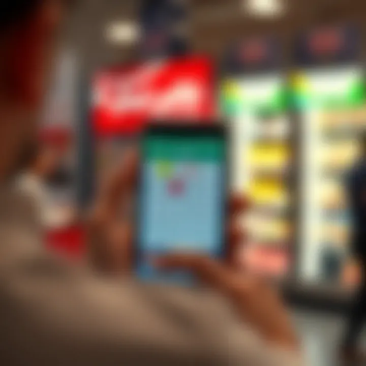 Modern digital lottery interface on a smartphone