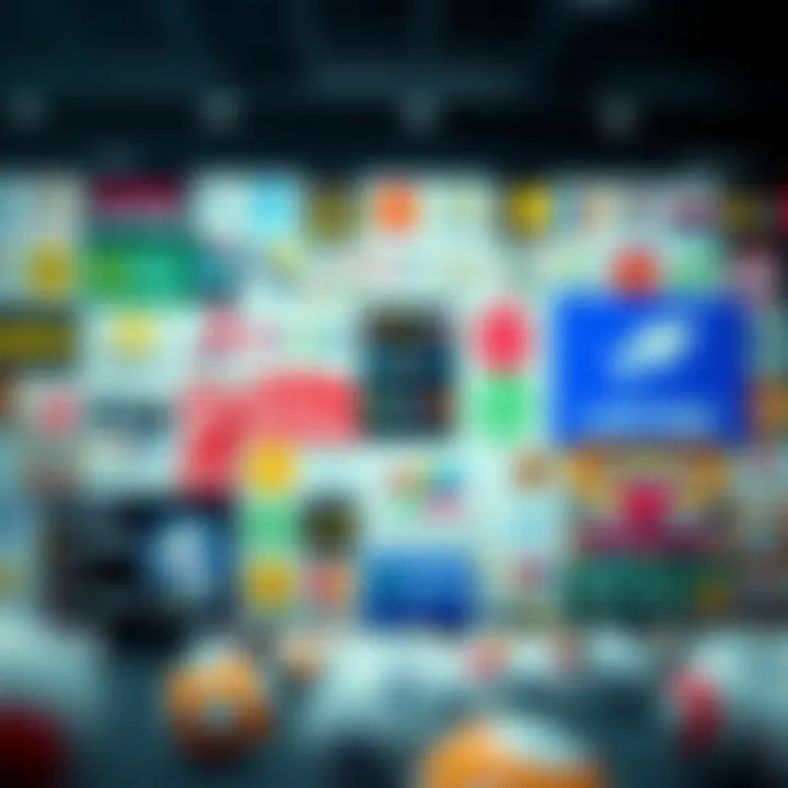 A collage of various online lottery platforms