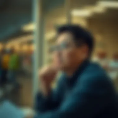 Personal Reflections on Lottery Impact A thoughtful individual reflecting on the impact of lottery winnings