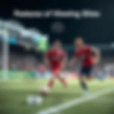 Infographic showcasing various features of soccer viewing websites