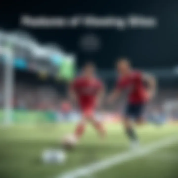 Infographic showcasing various features of soccer viewing websites