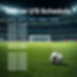 Graphic representation of South Korea's soccer schedule overview