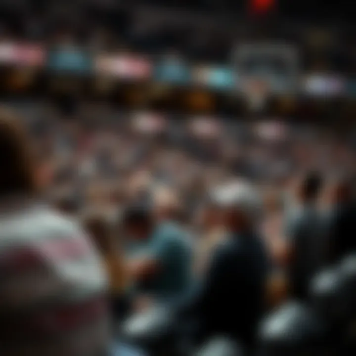 Spectators enjoying a basketball match
