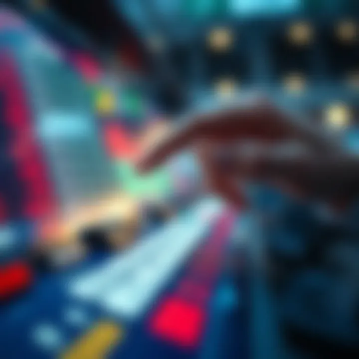 Close-up of a hand placing a bet on a sports betting platform