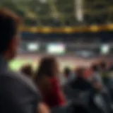 Spectators enjoying a live sports event