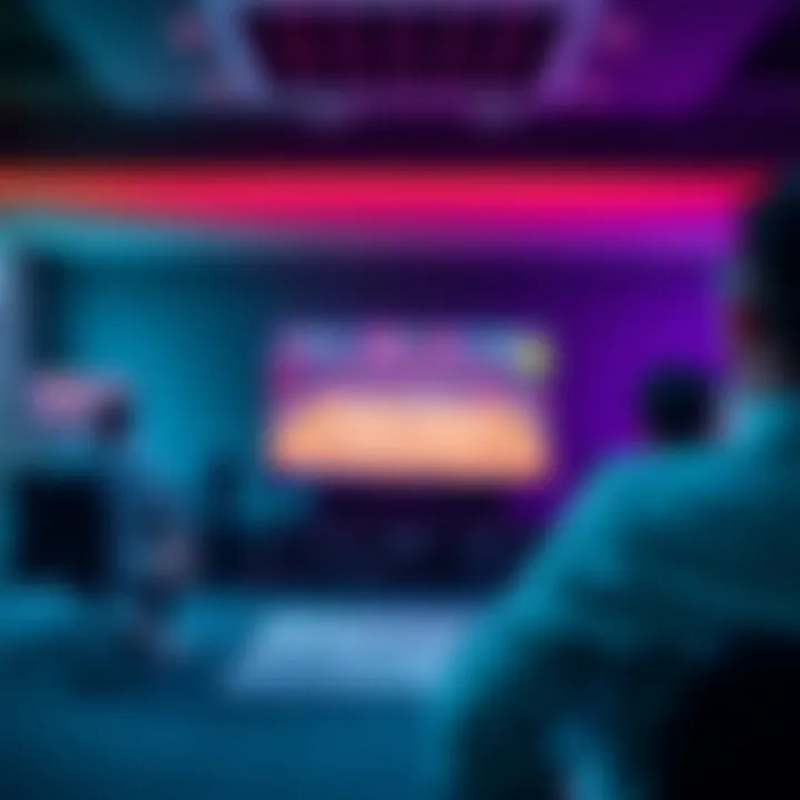 View of a live sports streaming platform