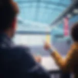 An illustration of a ticket transfer platform interface showcasing user-friendly features