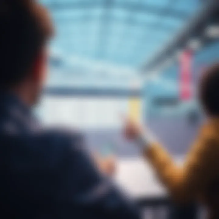 An illustration of a ticket transfer platform interface showcasing user-friendly features