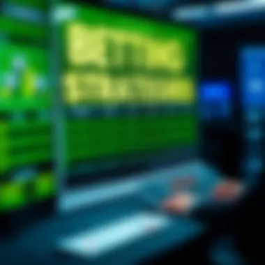 Graphic display of betting strategies