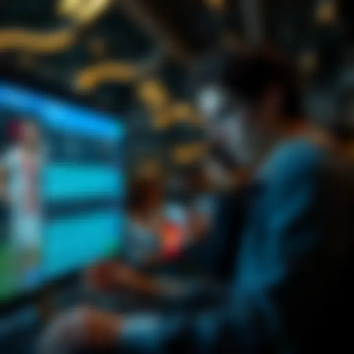 Illustration of a user engaging with a sports betting platform