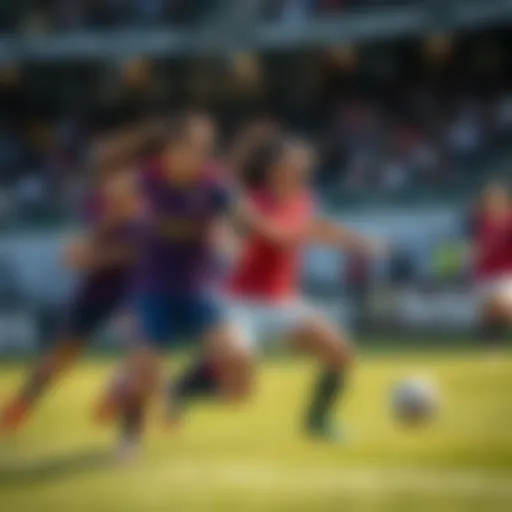 Exciting Women's Football Match in Progress